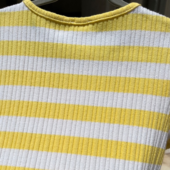 Forever 21 Girls Yellow and White Striped Shirt - Picture 9 of 14